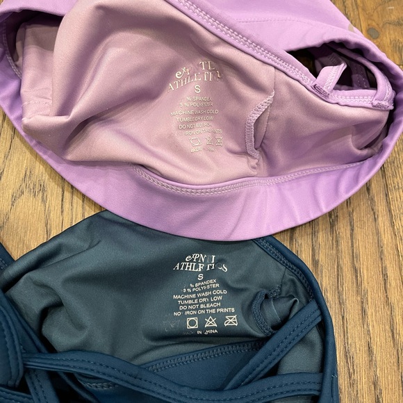 Expntl Athletics Lot 2 Sports Bras S Small Caitlin Miller Blogger - Picture 3 of 3